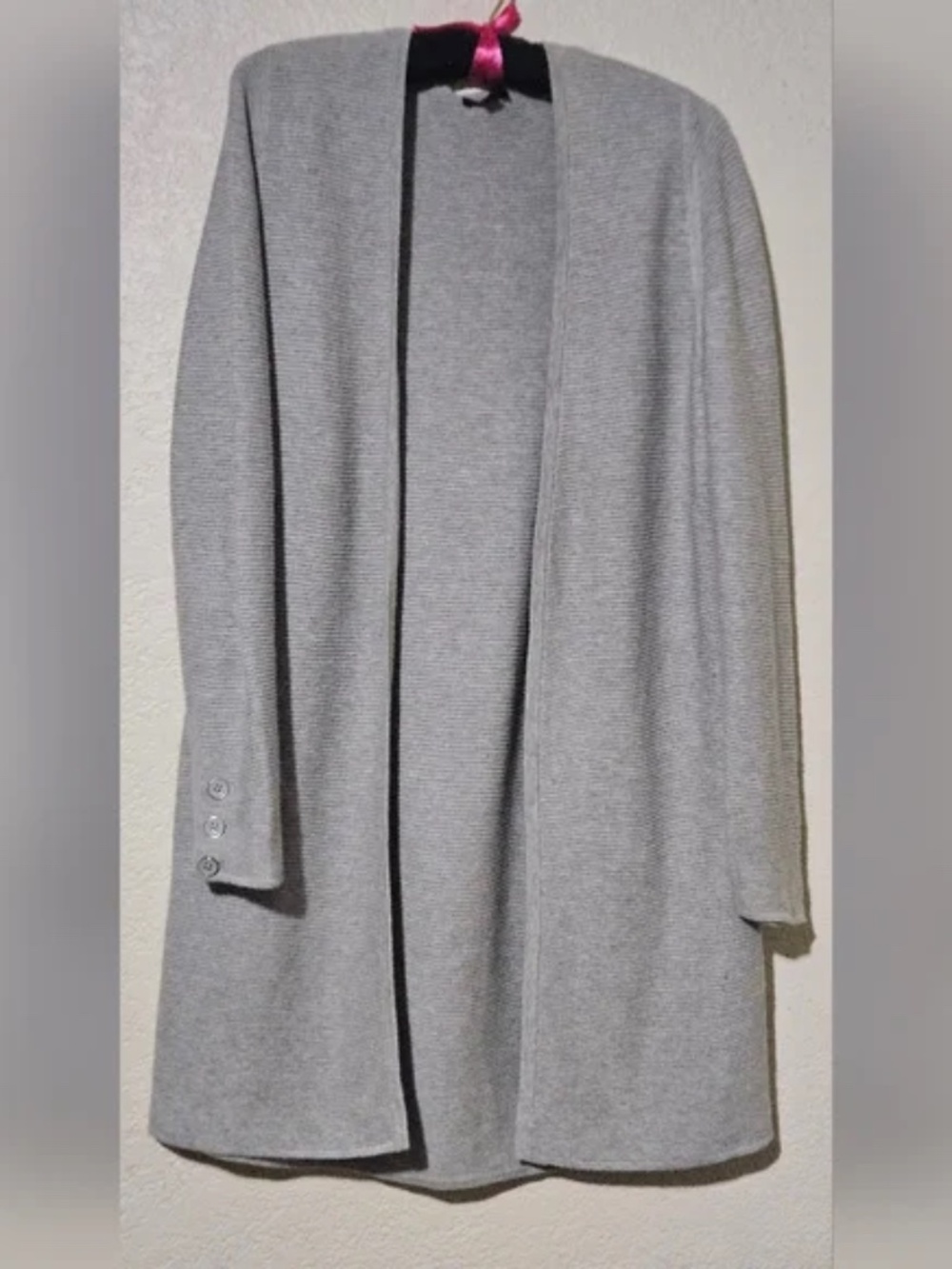 Talbots Cardigan Heathered Grey Medium Petite